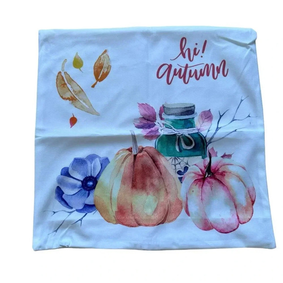 FALL Throw Pillow Covers Cases Autumn Pumpkin Leaves Owl Harvest Thanksgiving - Picture 3 of 9